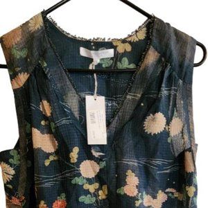 BRAND NEW Burning Torch, Blue Sleeveless Blouse: Small